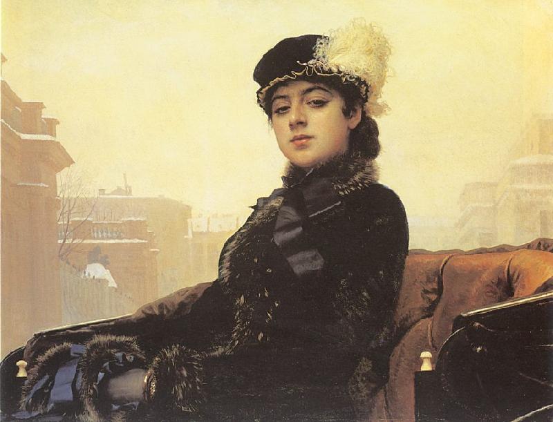 Kramskoy, Ivan Nikolaevich Portrait of a Woman France oil painting art
